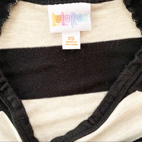Lularoe Randy Baseball Top Striped - Picture 2 of 3